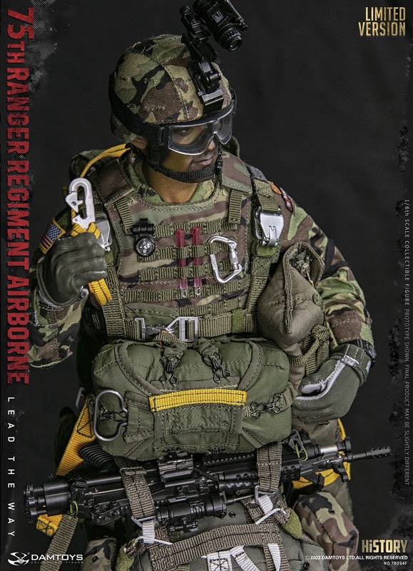 75th Ranger Regiment Airborne SAW Gunner Limited Version - DAM Toys 1/6 Scale Figure