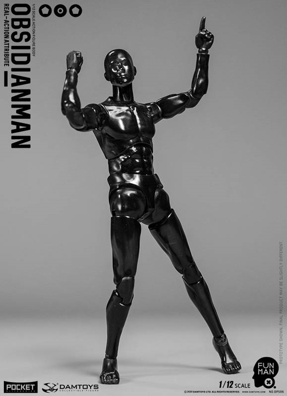 Obsidian Man - Funman Series - DAM 1/12 Scale Figure