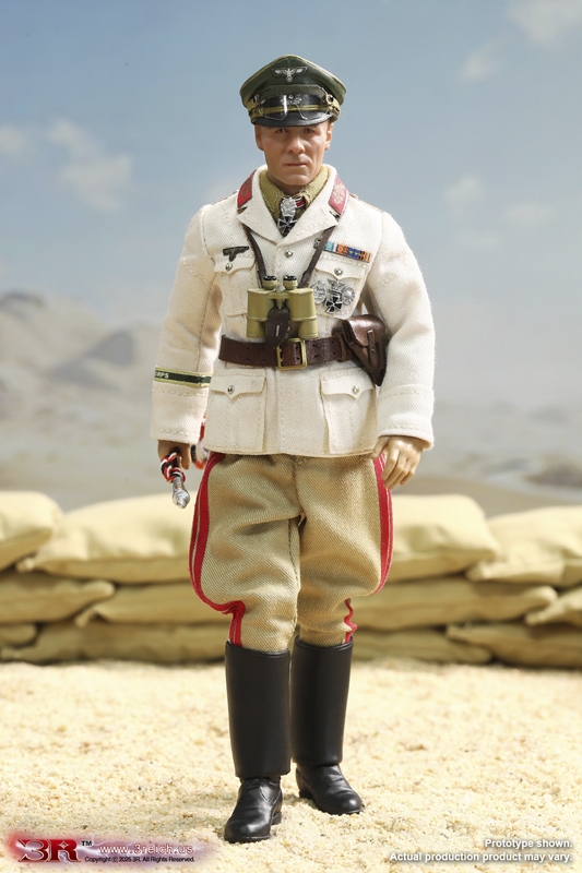 Erwin Rommel The Desert Fox - General Field Marshal of German Afrika Korps- Mini Reich Series - DID 1/12 Scale Figure