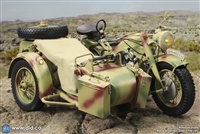 German Z�ndapp KS 750 Motorcycle with Sidecar Camo Version - World War II - DiD/3R 1/6 Scale Vehicle Accessory