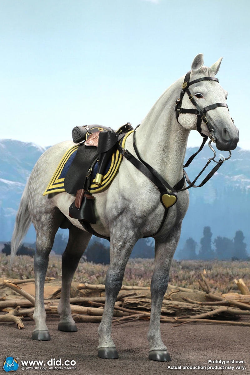 Civil War White War Horse (Standing) - US Civil War - DiD 1/6 Scale Figure