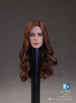 Female Head with Long Curly Hairstyle - DS Toys
