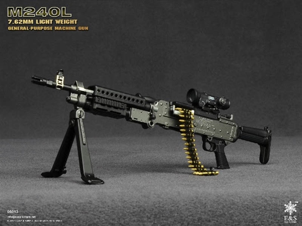 ZYTOYS 1/6 Scale M240 7.62 mm Machine Gun Model for 12" Action Figure 