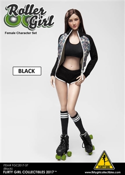 Roller Girl Female Character Set - Black Version - Flirty Girl 1/6 Scale Accessory Set