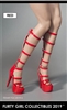 Female Fashion Boots & Shoes in Red - Flirty Girl 1/6 scale accessory