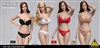 Female Strapless Bra and Panty Set - Four Color Options - Flirty Girl 1/6 Scale Accessory Set