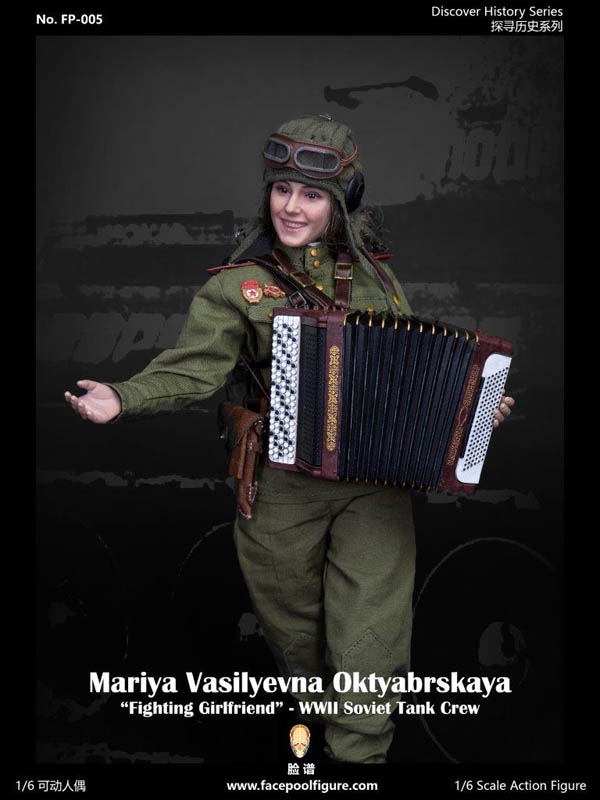 Mariya Oktyabrskaya - Soviet Tank Driver - Facepool 1/6 Scale Figure