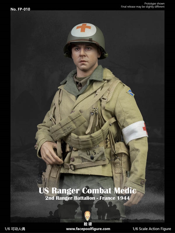 WWII US Ranger Combat Medic France 1944  - Facepool 1/6 Scale Figure