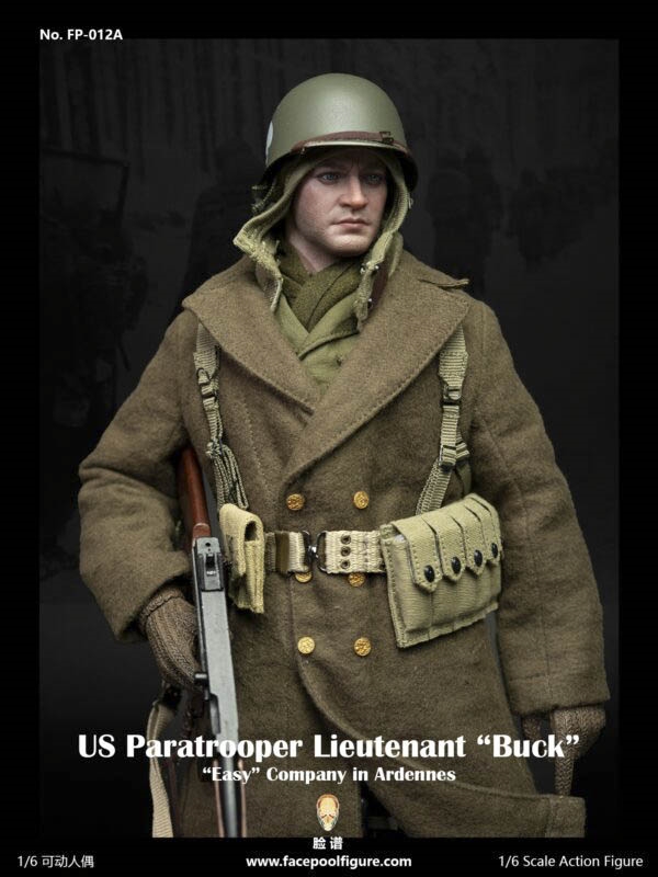 Buck - Winter Version - U.S. Airborne Division E Company Paratrooper Lieutenant - Facepool 1/6 Scale Figure
