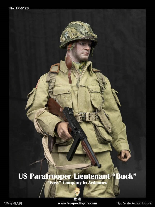 Buck - Paratrooper Version - U.S. Airborne Division E Company Lieutenant - Facepool 1/6 Scale Figure