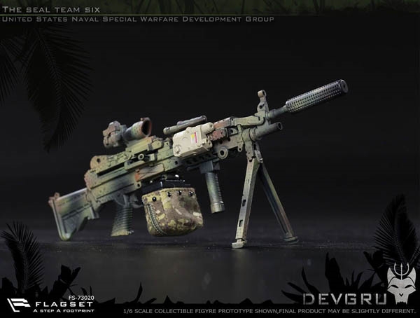 Y24-32 1/6 scale FLAGSET 73020 seals team 6 DEVGRU  M249 Machine Gun set