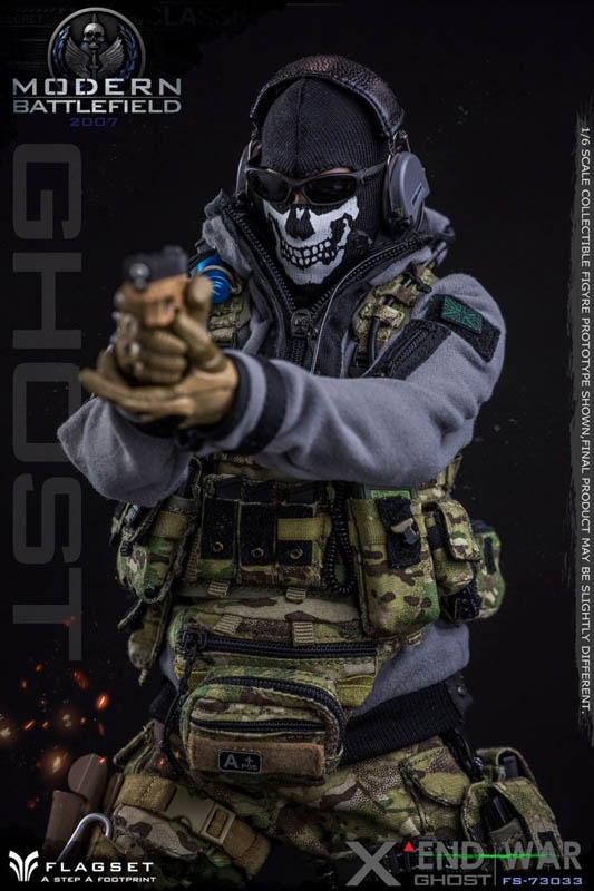 Flagset 1/6th Scale Modern Battlefield 2020 End War Ghost Carbine Rifle 