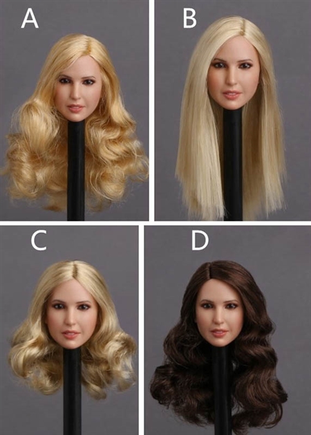 Grim Female Head Sculpts - Four Versions - GAC Toys 1/6 Scale