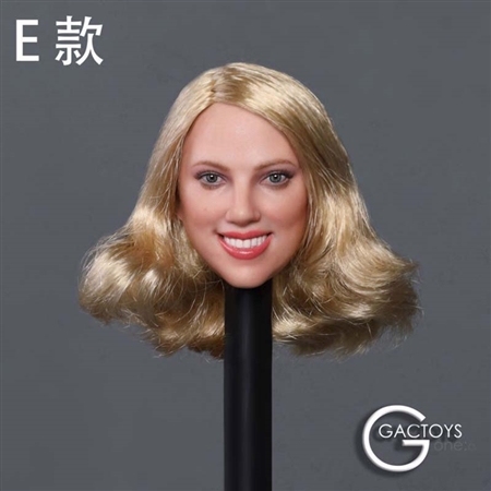 Caucasian Women’s Head Sculpt - Version E - GAC Toys 1/6 Scale