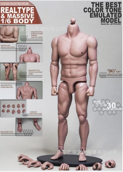 Male Nude Body - Large Version - Genesis/JX 1/6 Scale