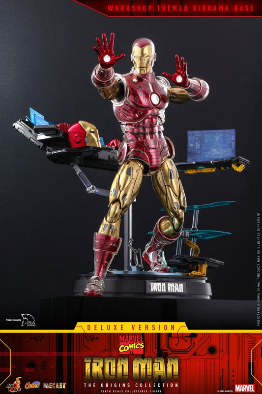 Iron Man Deluxe Collectible Figure - Marvel Comics The Origins Collection - Hot Toys CMS07D37 1/6 Scale Figure