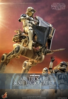 ARF Trooper and 501st Legion AT-RT - Star Wars: The Clone Wars - Hot Toys TMS091 Collectible Figure