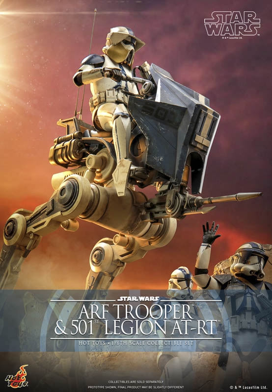 ARF Trooper and 501st Legion AT-RT - Star Wars: The Clone Wars - Hot Toys TMS091 Collectible Figure