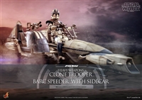 Heavy Weapons Clone Trooper and Barc Speeder with Sidecar - Star Wars: The Clone Wars - Hot Toys TMS077 1/6 Scale Figure