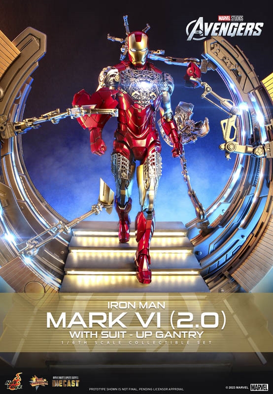Iron Man Mark Vi (2.0) With Suit-Up Gantry - The Avengers - Hot Toys  Mms688D53 1/6