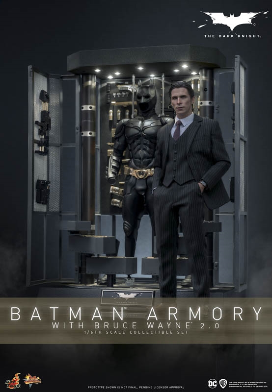 Batman Armory with Bruce Wayne (2.0) - The Dark Knight - Hot Toys 1/6 Scale Figure Set