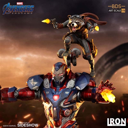 Iron Patriot & Rocket - Avengers: Endgame - Iron Studios Art Scale 1/10 Statue