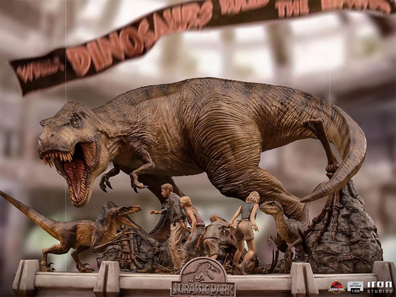 The Final Scene - Jurassic Park - Iron Studios Statue