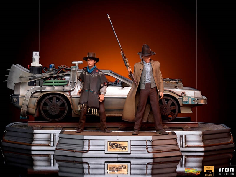 DeLorean III Full Set - Back to the Future - Iron Studios 1/10 Art Scale Statue
