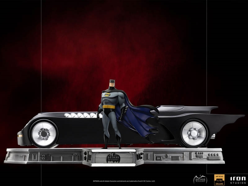 Batman and Batmobile Deluxe - Batman: The Animated Series - Iron Studios Statue