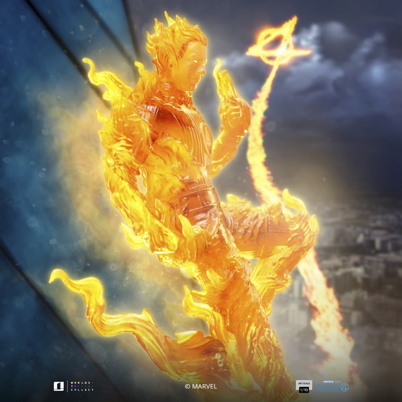 Human Torch - Fantastic Four- Iron Studios Art Scale 1/10 Scale Statue