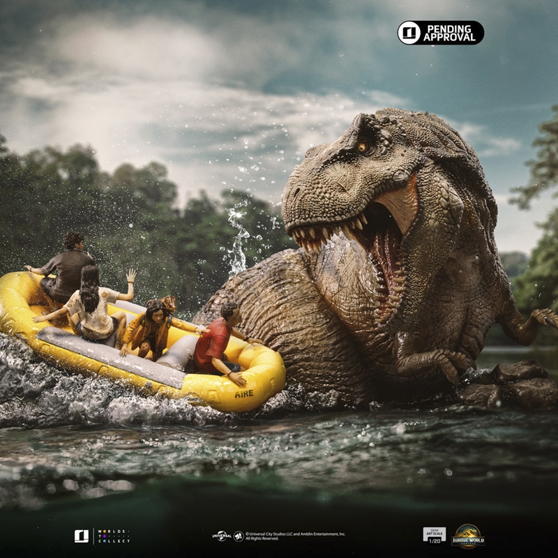 T-Rex River Attack - Jurassic World Rebirth - Iron Studios 1/20 Demi Art Scale