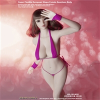 Large Bust Caucasian Pale Seamless Body With Detachable Foot 3.0 WS01 - Jiaou Doll 1/6 Scale Figure