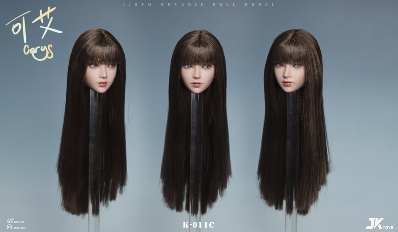 Carys Asian Beauty Head Sculpt with Movable Eyes Version C -  JK Toys 1/6 Scale Head Sculpt