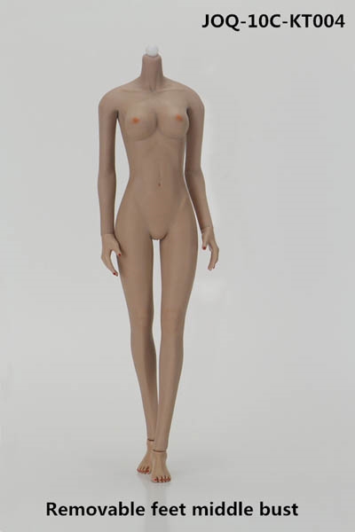 Female Body 3.0 - Metal Core, Detachable Feet - KT004 Skin - Middle Bust - Jiaou Doll 1/6 Scale Figure