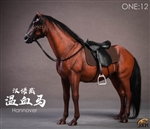 Horse with Saddle - White - JxK Studios 1/12 Scale Accessory