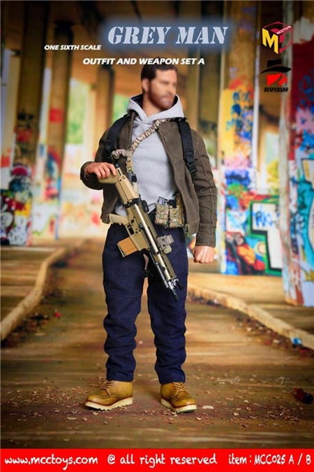 Greyman Outfit and Weapon Set - Version A - MCC Toys 1/6 Scale Accessory Set