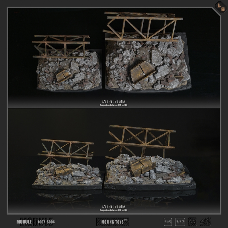 Ruin Diorama Base - Mojing Toys 1/6 Scale Diorama Accessory