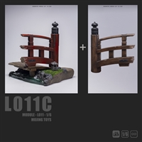 CuiYing Broken Bridge Diorama Base - Red and Brown Versions - mOjing Toys 1/6 Scale Accessory