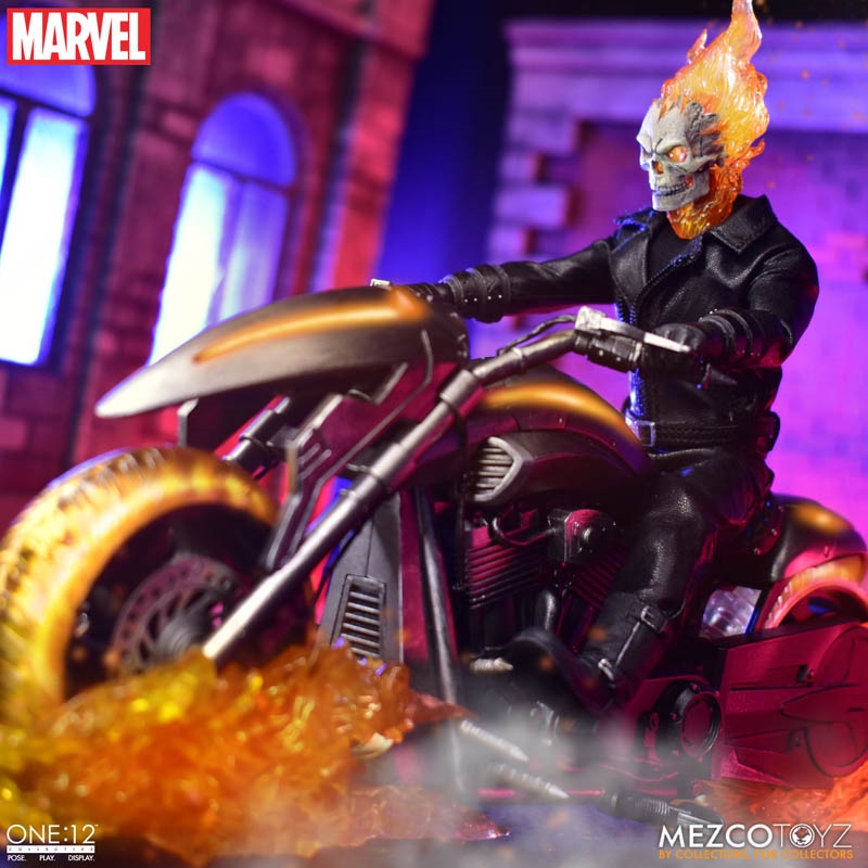 Ghost Rider & Hell Cycle Set  - Mezco ONE:12 Scale Figure
