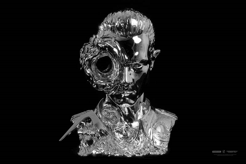 T-1000 Art Mask Liquid Metal - Terminator - Pure Arts Life-Size Bust