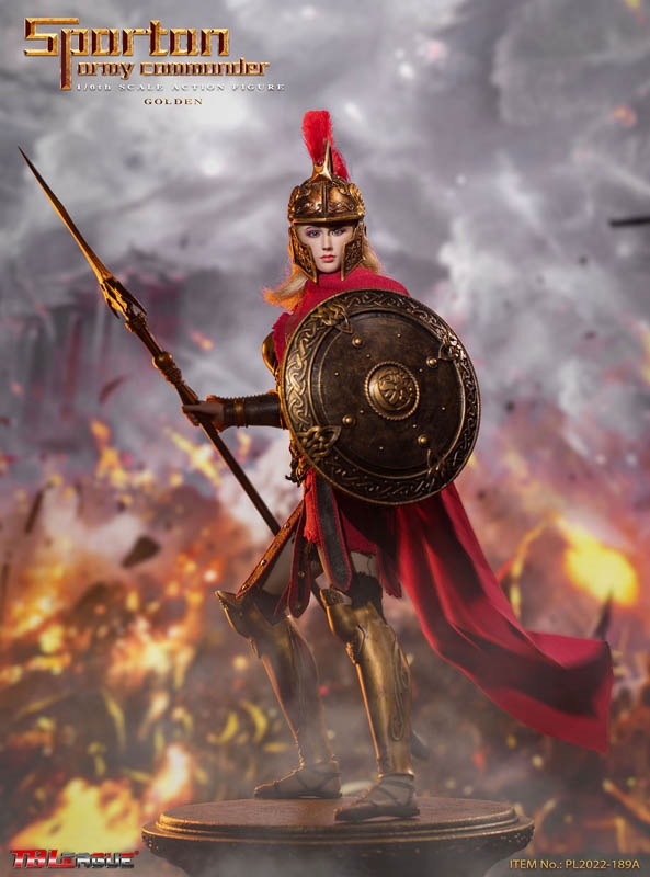 TBLeague Figures 1/6 Scale Spartan Commander Gold Battle Shield