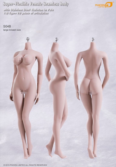 Super-Flexible Female Seamless Body in Pale (Large Bust)