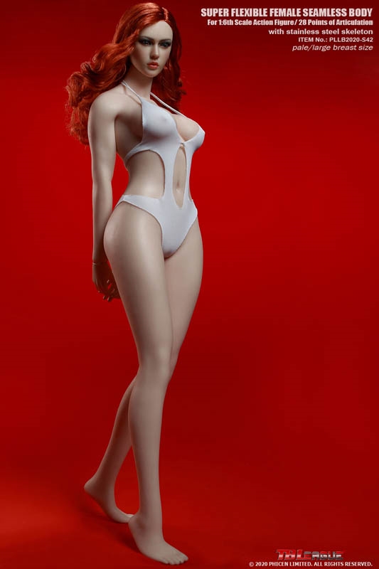 Female Super-Flexible Seamless Bodies - Pale Version with Head- TB League 1/6 Female Body