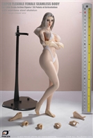 Large Bust Seamless Body - Pale with Detachable Foot Version - TBLeague Phicen 1/6 Scale Figure Body