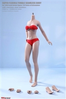 Female Body S49A -Medium Bust - Suntan - No Head - Detachable Feet - TBLeague 1/6 Scale Figure