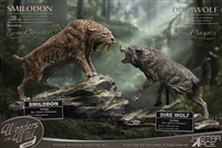 Smilodon and Dire Wolf Twin Pack Set - Wonders of the Wild - Star Ace Statue
