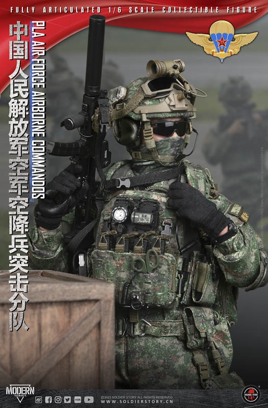 PLA Air Force Airborne Commandos Collectible Action Figure - Soldier Story 1/6 Scale Figure