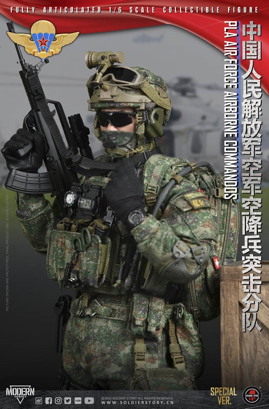 PLA Air Force Airborne Commandos Collectible Action Figure  Special Version - Soldier Story 1/6 Scale Figure