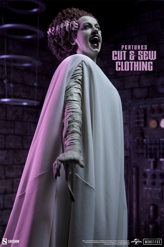 The Bride of Frankenstein Fabric Costuming - Sideshow Premium Format Figure
