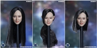 Female Asian Head Sculpt - Three Versions - Superduck 1/6 Scale Head Sculpt